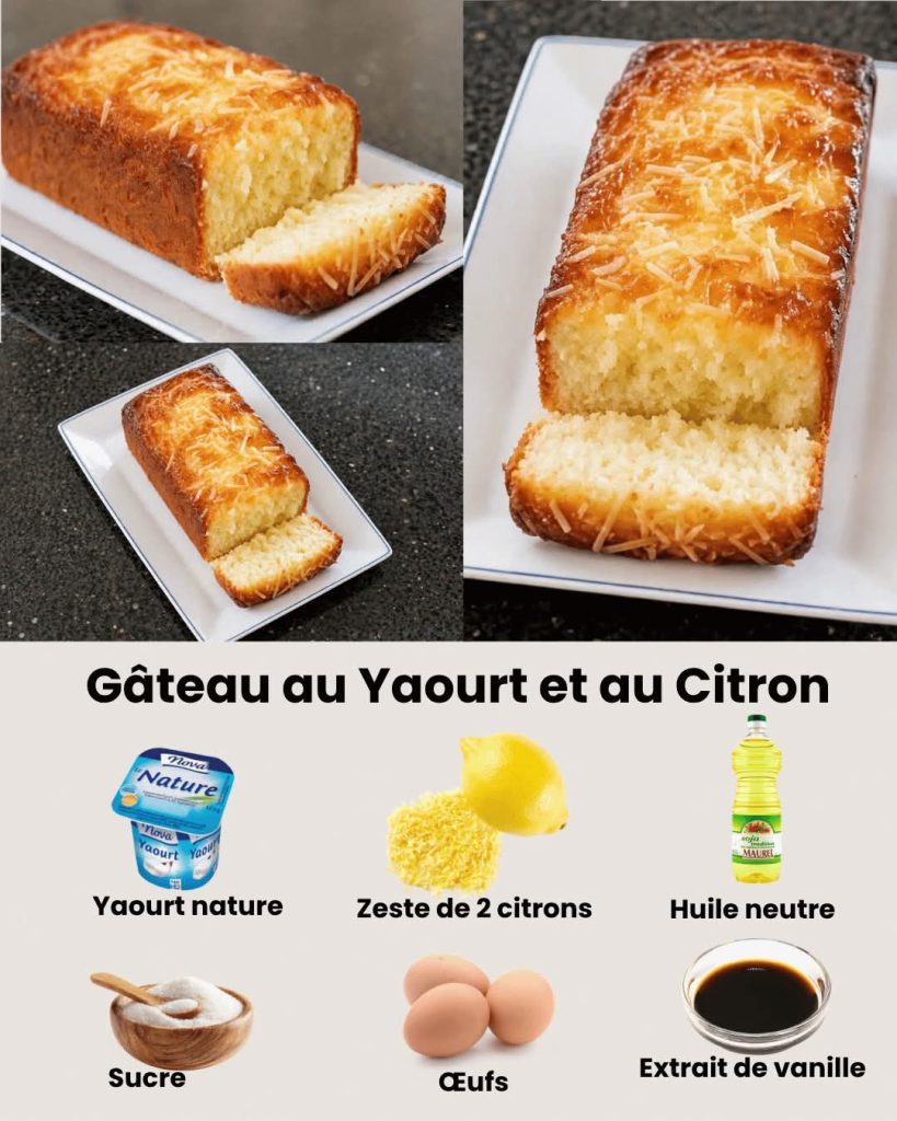Le gâteau au yaourt et au citron, le genre de douceur maison qu’on aime préparer encore et encore 🍋❤️ Ultra moelleux, parfumé et tout simple à réaliser, avec ce petit goût de citron qui fait toute la différence ! 😋🥰